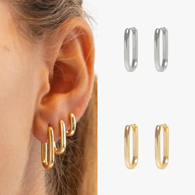 INS hot sale U shape huggie earrings