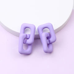 12 color classic acrylic chain earrings