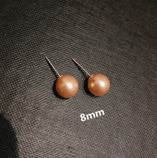 925 silver needle pearl earring