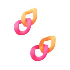 Personality candy color acrylic chain earrings