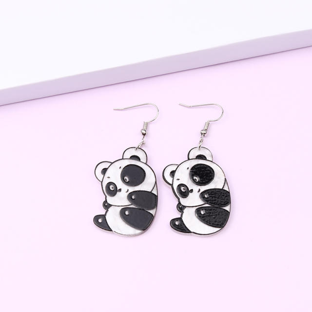 Cute panda acrylic earrings