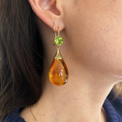 Elegant color drop earrings