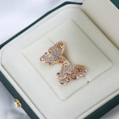 Korean style diamond hollow butterfly earrings