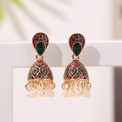 Color enamle jhumka earrings for women