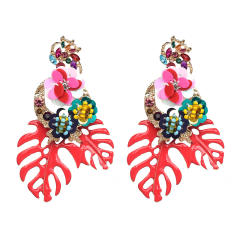New Monstera summer dangle earrings