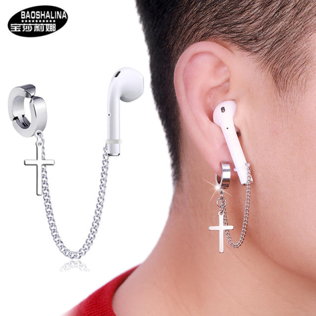 Earphone anti lost airpods titanium steel earrings