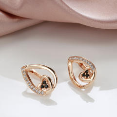 Fashion Diamond Love shape earrings