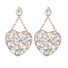 Chunky statement heart earrings