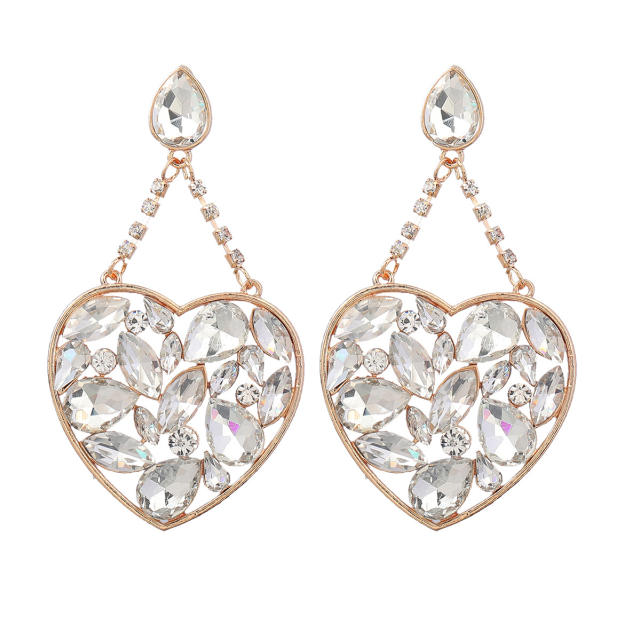 Chunky statement heart earrings
