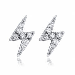 Hip hop zircon stud earrings