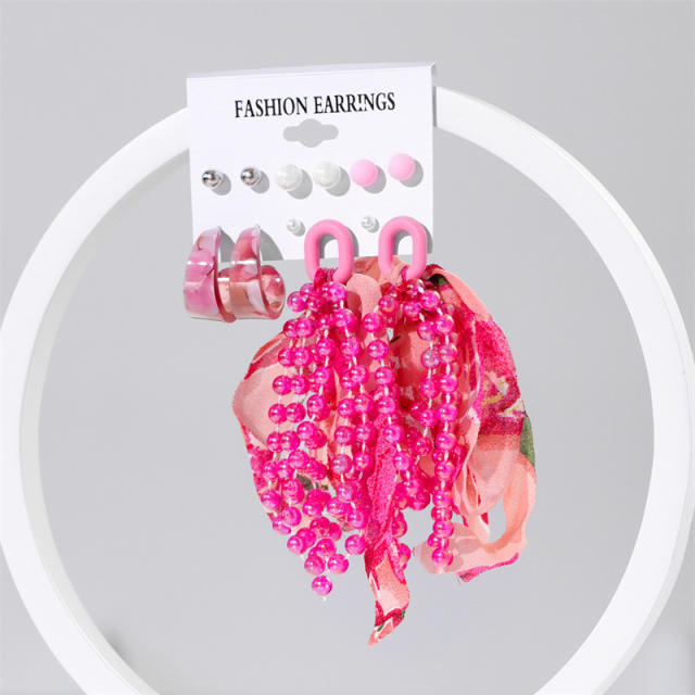 Creative color earrings set