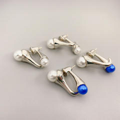 Unique pearl beads settting jacket earrings