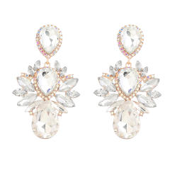 Luxury glass crystal drop earrings
