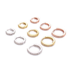 Classic cubic zircon huggie earrings