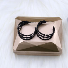 Tiktok hot sale black color series earrings