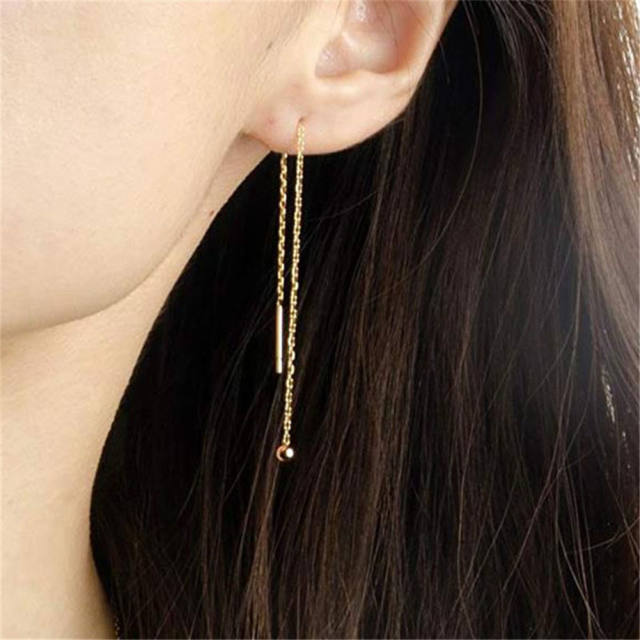 Creative easy match threader stainless steel earrings
