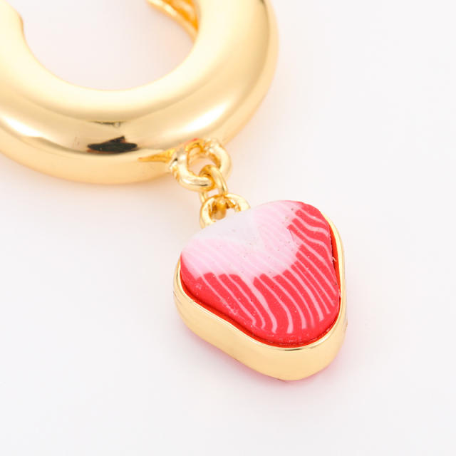 Cute fruit color seed beads earrings set 3pcs