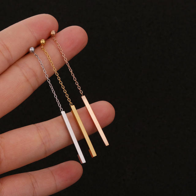 Occident fashion geometric stainless steel women earrings