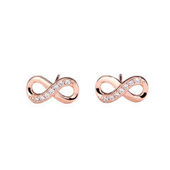 S925 sterling silver infinity ear studs
