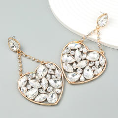 Chunky statement heart earrings