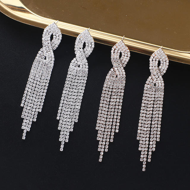 Wedding series long tassel earrings