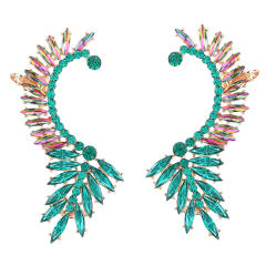 2022 luxury color glass crystal earrings