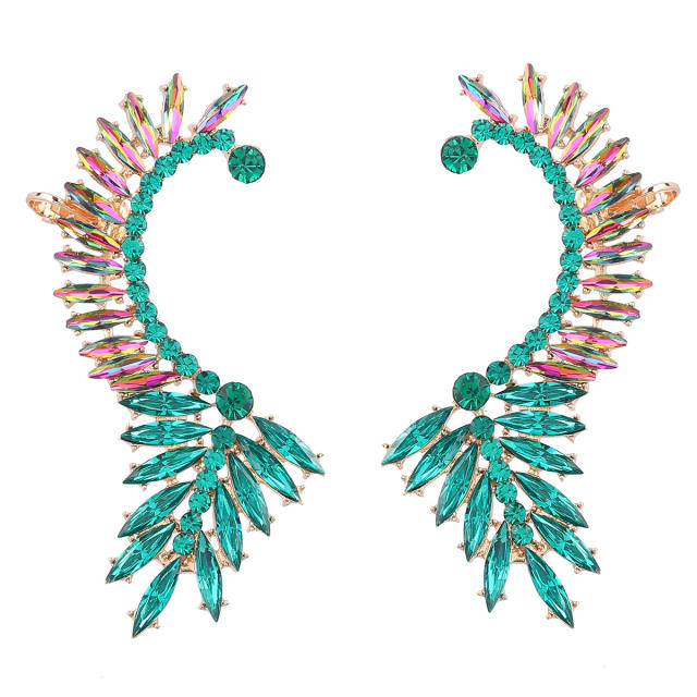 2022 luxury color glass crystal earrings