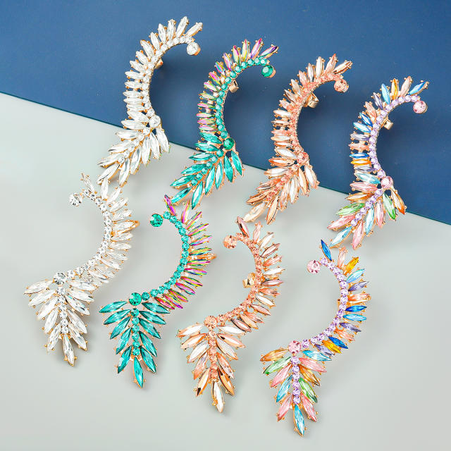 2022 luxury color glass crystal earrings