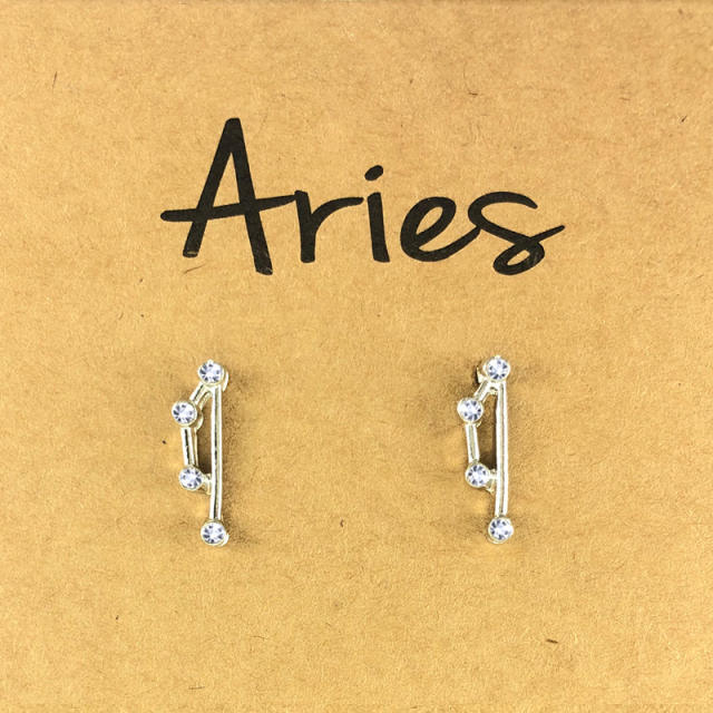 Wish hot sale zodiac ear studs