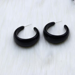 Tiktok hot sale black color series earrings