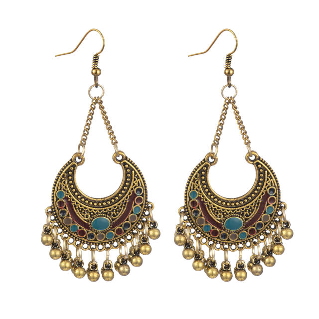 National trend fan shape jhumka earrings