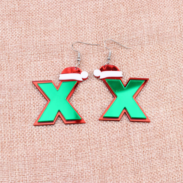 2022 new design christmas series acrylic dangle earrings