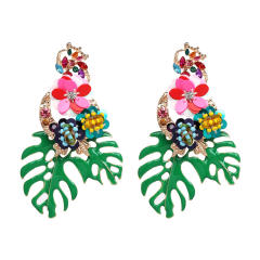 New Monstera summer dangle earrings