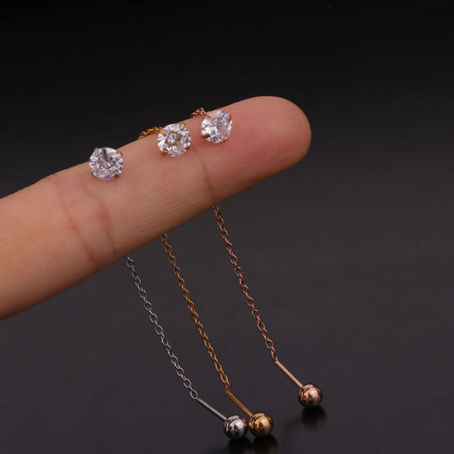 Occident fashion geometric stainless steel women earrings