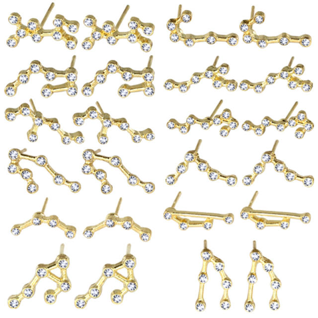 Wish hot sale zodiac ear studs