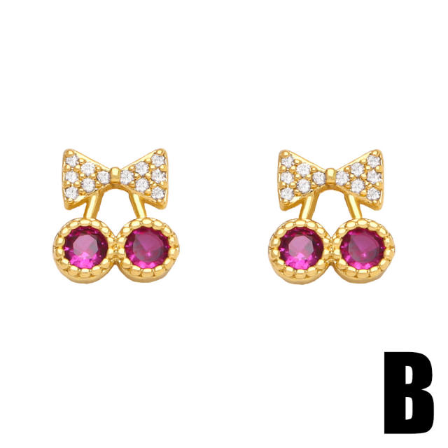 Occident fashion heart snake copper ear studs