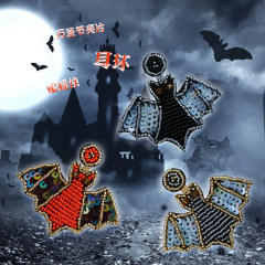 Punk design handmade beaded bat earrings