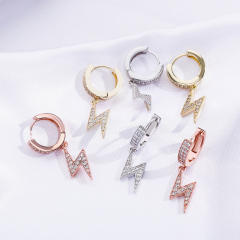 Hip hop zircon earrings