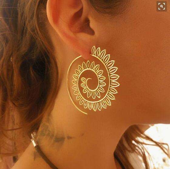 Creative spiral boho earrings