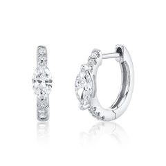 INS cubic zircon popular huggie earrings