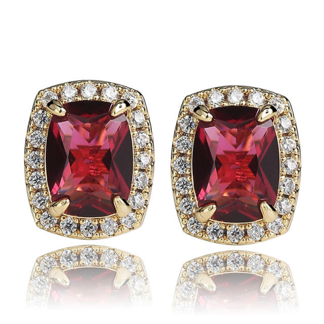 Hiphop Zircon stud earrings