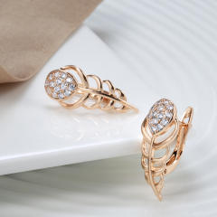 Korean style diamond hollow earrings