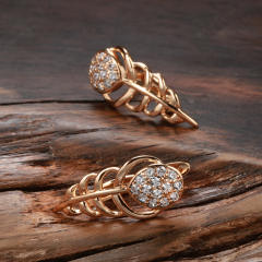 Korean style diamond hollow earrings
