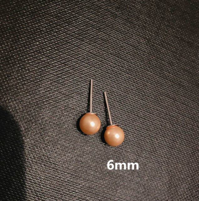 925 silver needle pearl earring