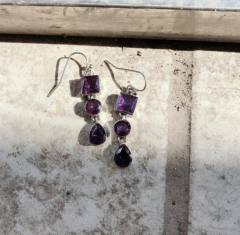 Amethyst statement earrings