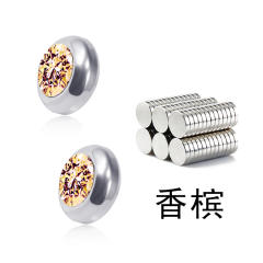 Colorful diamond titanium steel unisex earrings
