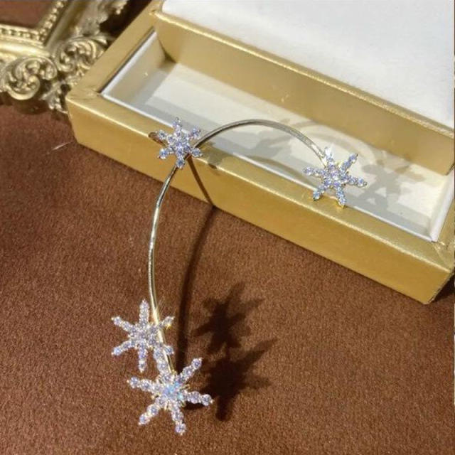 Diamond five-pointed star ear wrap
