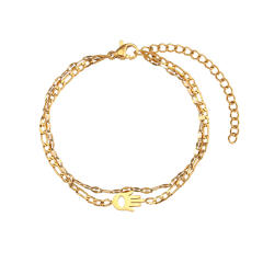 INS dainty layer stainless steel bracelet
