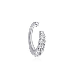 Rhinestone diamond C ear cuff