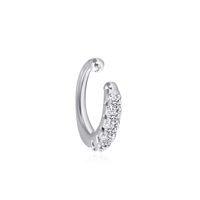 Rhinestone diamond C ear cuff
